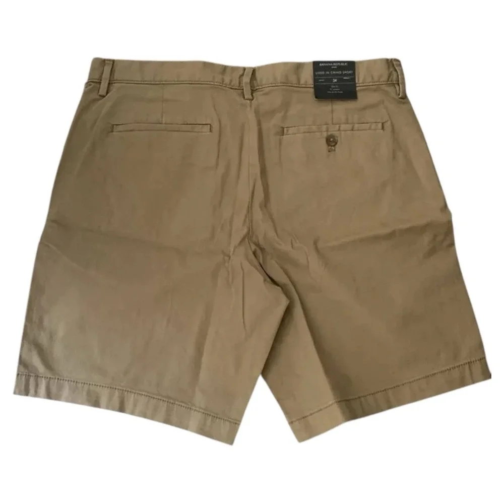 BANANA REPUBLIC Lived In Short Man Size 36 Flat Front Chino‎ Shorts 9